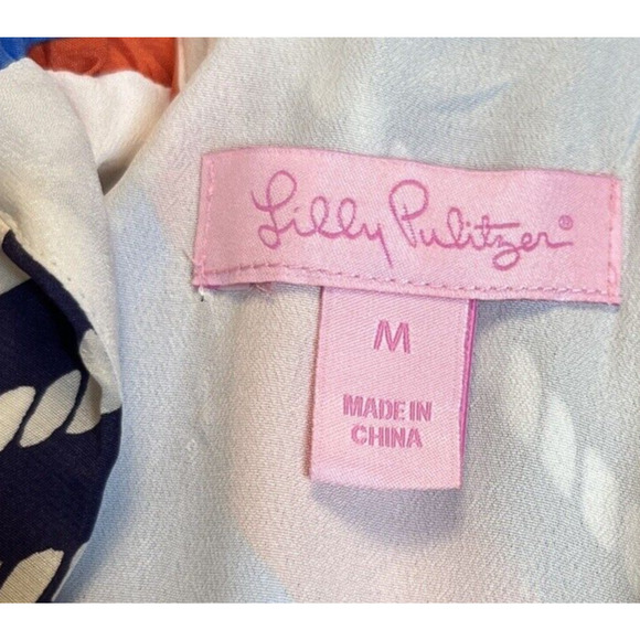 Lilly Pulitzer Kennett Overboard Stripe Halter Dress 100% Silk Med Nautical - Picture 10 of 16